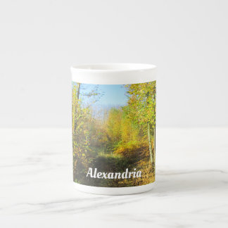 Tasse En Porcelaine Sunlit Woods en automne - Personnalisé
