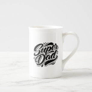 Tasse En Porcelaine Super Papa Héros Typographie Design-67888