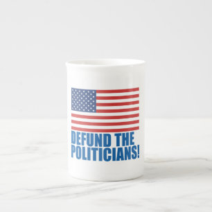 Tasse En Porcelaine Supprimer les fonds aux Politiciens