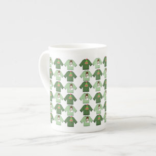 Tasse En Porcelaine Sweaters de Noël moches, vert