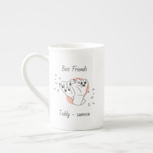 Tasse En Porcelaine Sweer Pinky Avec Nom Personnalisé Meilleur Ami