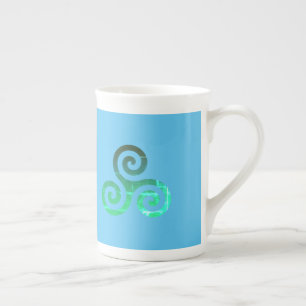 Tasse En Porcelaine Symbole celtique ancien Triskele émeraude