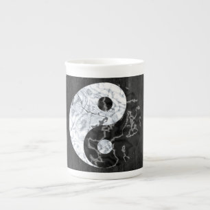 Tasse En Porcelaine Symbole de marbre de Yin Yang