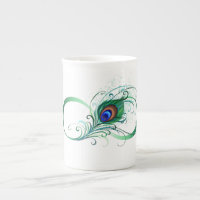 Symbole d'infini avec plume de paon