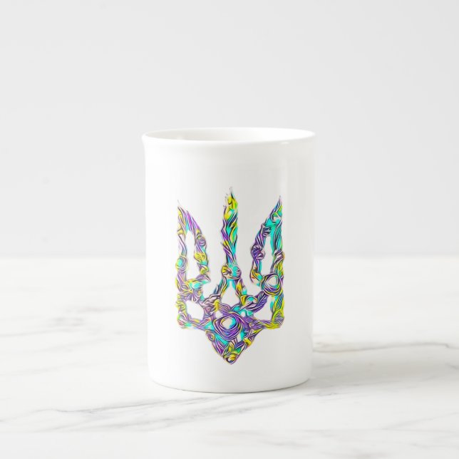 Tasse En Porcelaine Symbole ukrainien trident (Devant)
