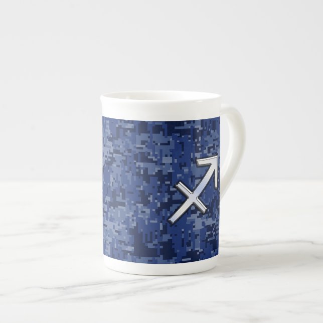 Tasse En Porcelaine SYMBOLE Zodiaque Sagittaire moderne Marine Camion  (Devant droit)