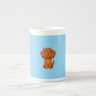Tasse En Porcelaine T-shirt drôle pour enfant avec un chien de dessin 