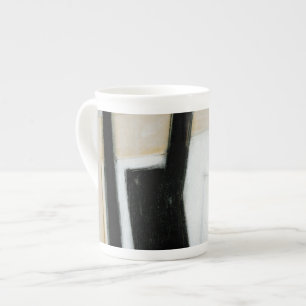 Tasse En Porcelaine Tableau noir et blanc Abstrait