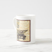 Tapisserie asiatique avec bol et design dragon