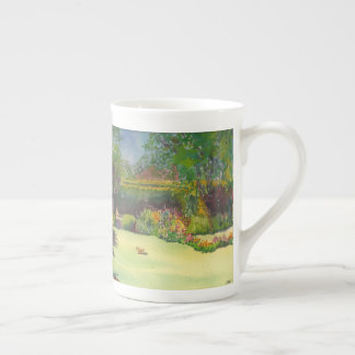 Tasse En Porcelaine Tasse de porcelaine tendre d'aquarelle du jardin