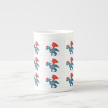 Tasse de porcelaine tendre de dragon