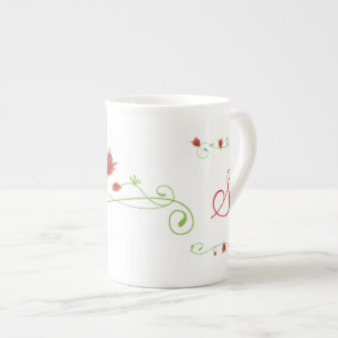 Tasse En Porcelaine Tasse élégante de porcelaine tendre de monogramm