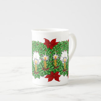 Tasse En Porcelaine Tasse lumineuse de porcelaine tendre de Noël