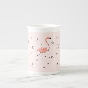 Tasse En Porcelaine Tasse rose de porcelaine tendre de Flamant rose