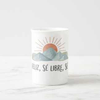 Tasse En Porcelaine Taza Latte Motivacional Montañas