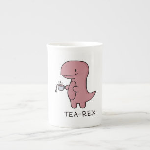 Tasse En Porcelaine Tea-Rex, Dinosaure mignon, Dino Amoureux