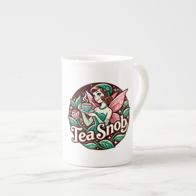 Tasse En Porcelaine Tea Snob Fairy (Devant droit)
