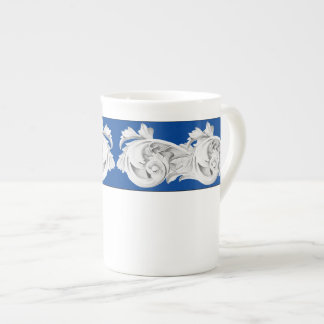 Tasse En Porcelaine Tendrils de marbre sur une boue de Chine osseuse