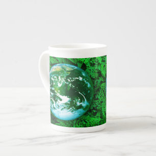 Tasse En Porcelaine Terre verte - conscience écologique