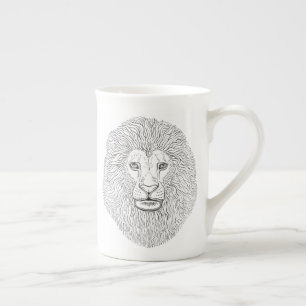 Tasse En Porcelaine Tête de lion
