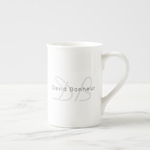 Tasse En Porcelaine Texte modifiable pour entreprise, salutation ou no
