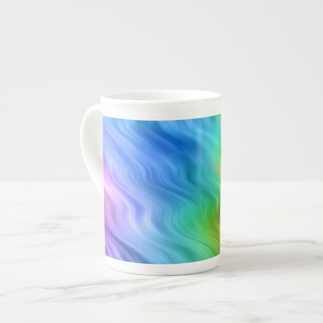 Tasse En Porcelaine Texture blanche (Devant gauche)