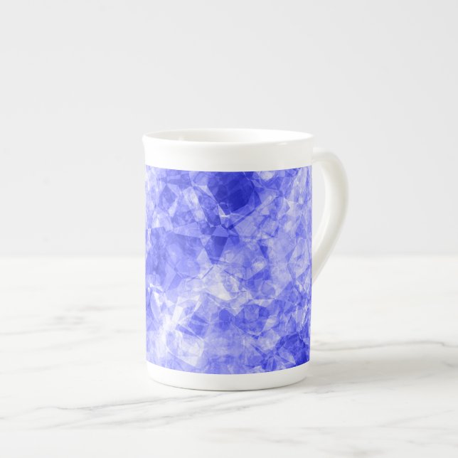 Tasse En Porcelaine Texture croûtée bleue (Devant droit)