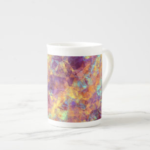 Tasse En Porcelaine Texture crumplée pourpre de prune