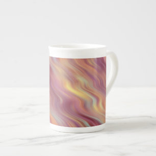 Tasse En Porcelaine Texture vague de Plumeria exotique