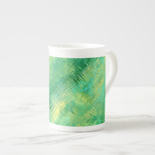 Tasse En Porcelaine Texture verre vert émeraude