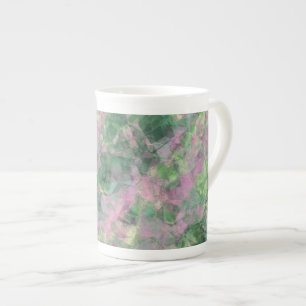 Tasse En Porcelaine Texture verte du printemps dégraissée