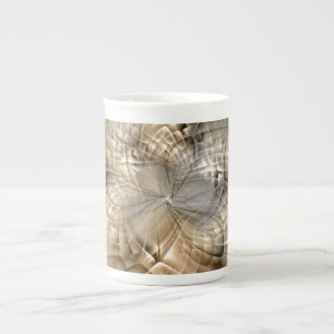 Tasse En Porcelaine Textures d'art fractal moderne abstrait tons de te