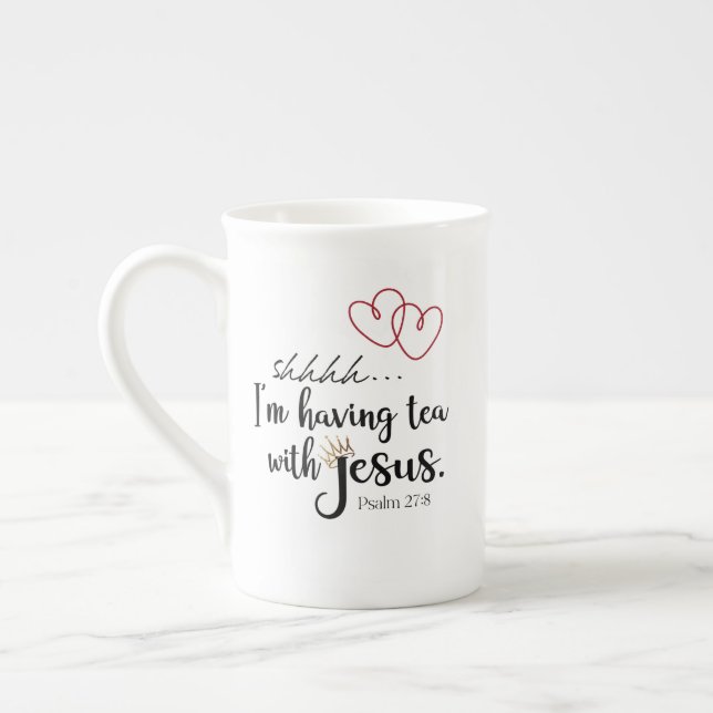 Tasse En Porcelaine THÉ AVEC JESUS Christian Temps calme (Gauche)
