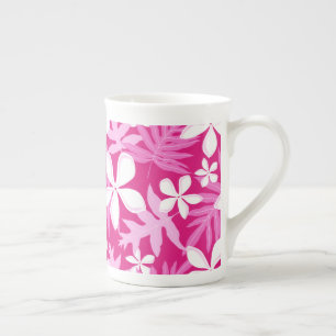 TASSE EN PORCELAINE TIARE (ROSE CHAUDE)