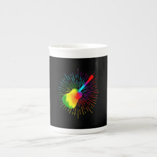 Tasse En Porcelaine Tie Dye Guitare Design Guitariste coloré