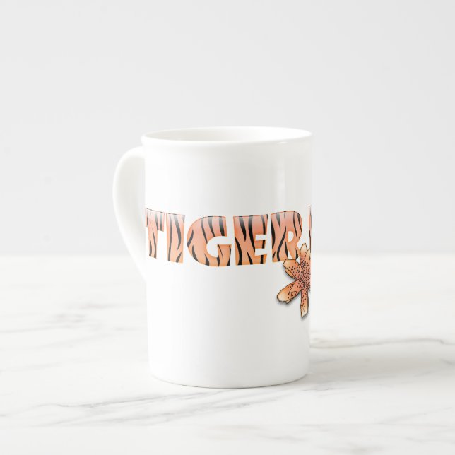 Tasse En Porcelaine Tiger Maman avec Tiger Lily (Devant gauche)