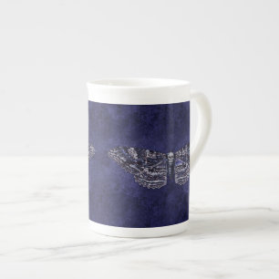 Tasse En Porcelaine Tiré Moth