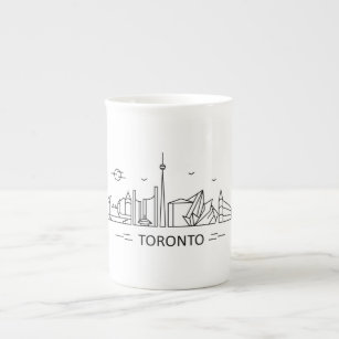Tasse En Porcelaine Toronto Canada Lineart