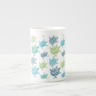 Tasse En Porcelaine Tortues bleues et vertes