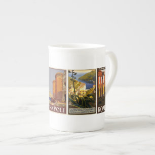 Tasse En Porcelaine Tournez Italie vers les destinations vintages