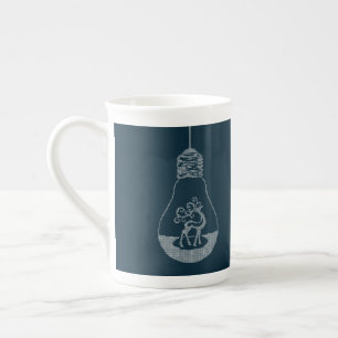 Tasse En Porcelaine Tricot de rennes de Noël motif