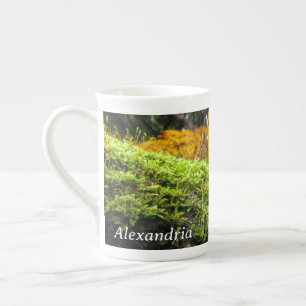 Tasse En Porcelaine Tronc d'arbre en mousse luxuriante - Personnalisé