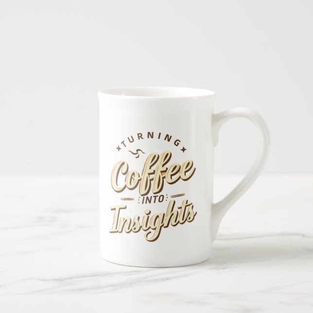 Tasse En Porcelaine Turning Coffee Into Insights Data Humor (Droite)