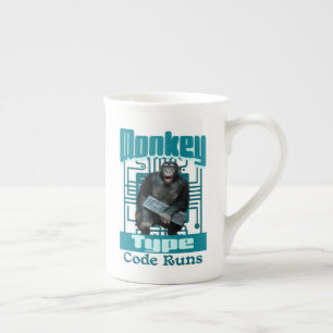 Tasse En Porcelaine Type de singe, Code S'Exécute Drôle Développeur Fu