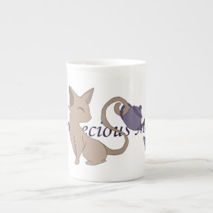 Tasse En Porcelaine "Un moment de Purrecious" peut et théière