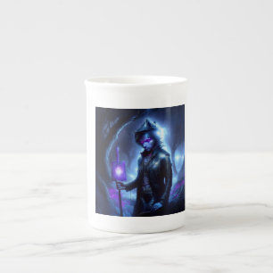 Tasse En Porcelaine Une Âme Perdue Se Promène Dans La Forêt Nocturne