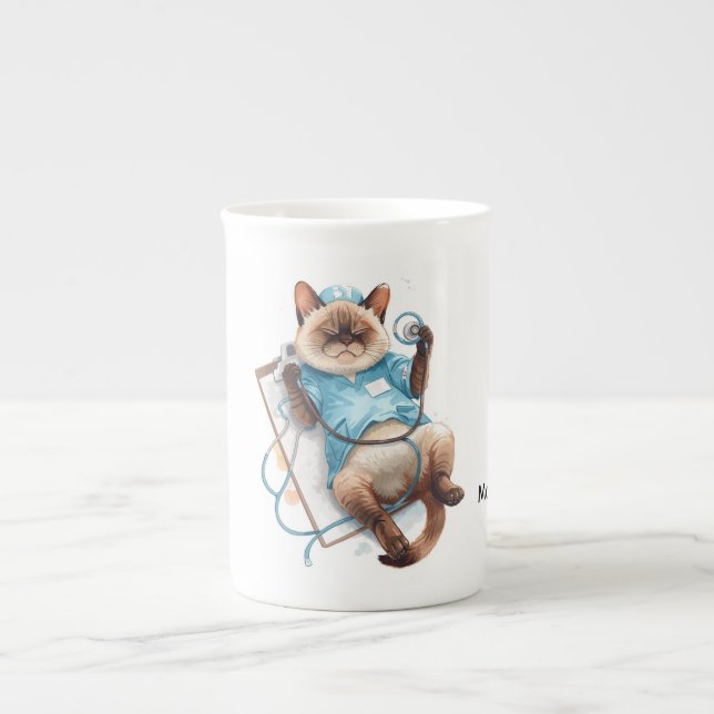 Tasse En Porcelaine Une infirmière fait une sieste pour les Amoureux d (Devant)