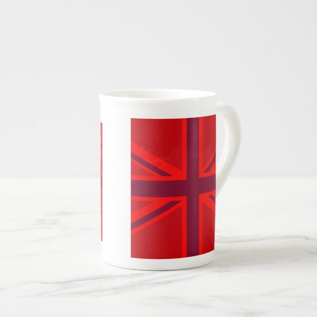 Tasse En Porcelaine Union Jack rouge (Devant droit)