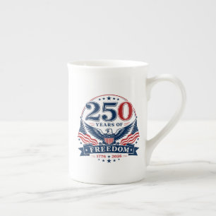 Tasse En Porcelaine USA 250 ans de liberté - Design patriotique d'aigl