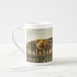 Tasse En Porcelaine Vaches dans une rivière Aelbert Cuyp